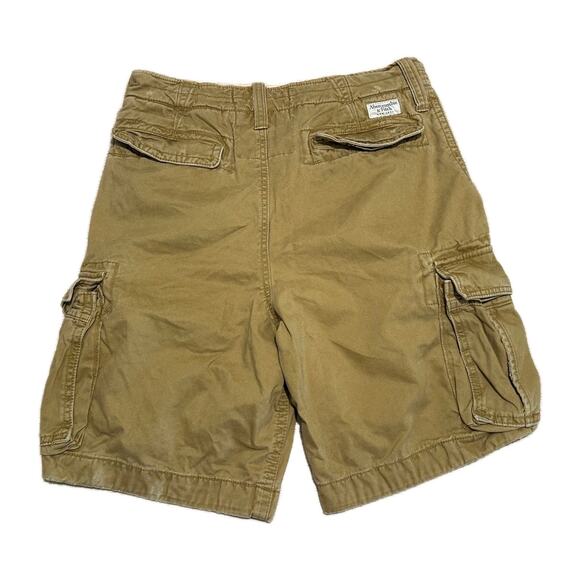 Abercrombie & Fitch Cargo Shorts Mens 32 Khaki Paratrooper Relaxed A&F Y2K *Read - Picture 3 of 16